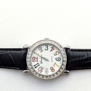 Genevex Women's Crystal Black Watch